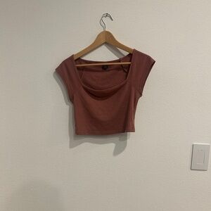 Shein ribbed square-neck crop top – size S